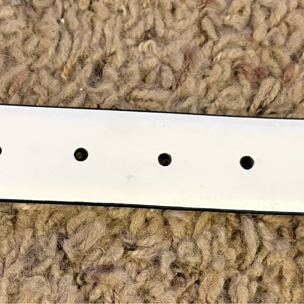 Leather White Belt
